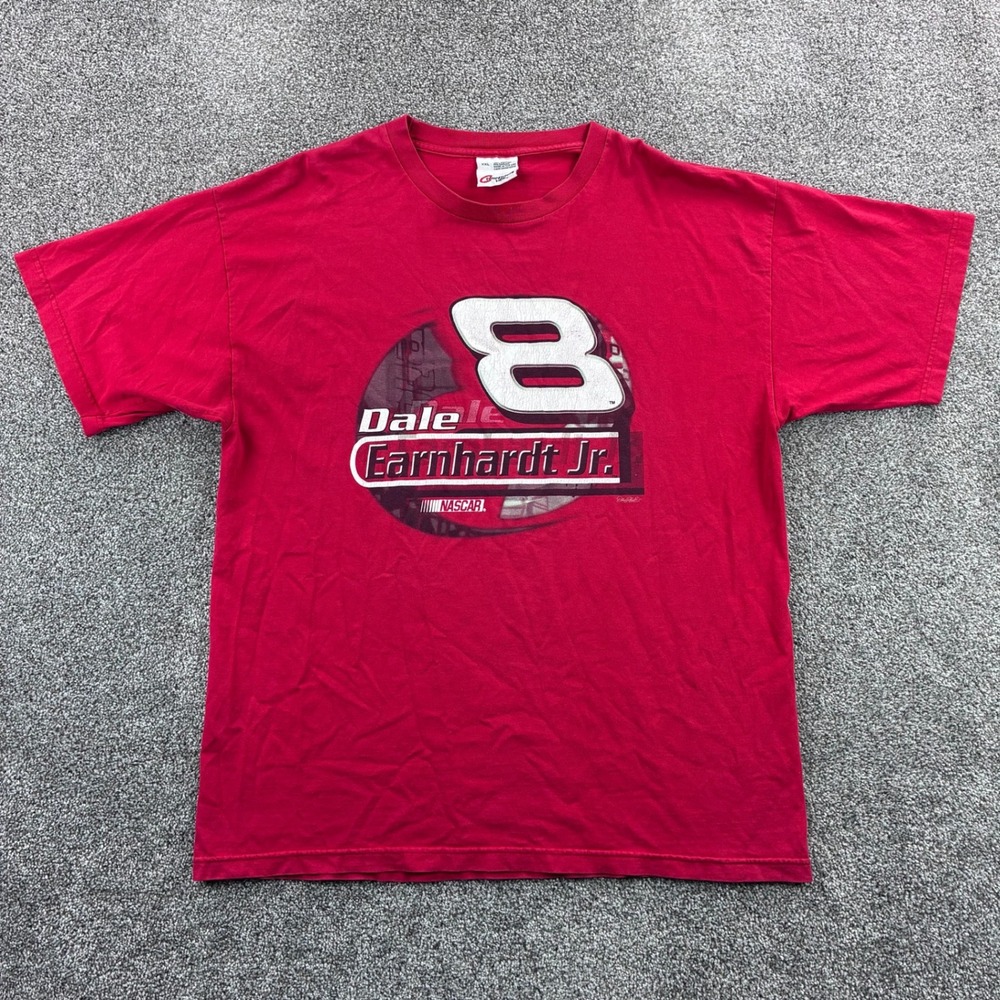 Vintage Dale Earnhardt Jr NASCAR Shirt Mens 2XL Red Competitors View USA Made